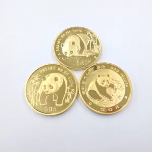 中国パンダ金貨（50元）3枚買取しました。のサムネイル
